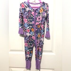 Little Sleepies Dusk Blooms Convertible Bamboo Zippy 6-12 months